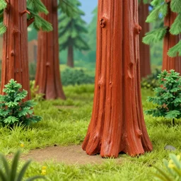 fisher price redwood forest, california scene from tv show hyper detailed 5 5 mm 8 5 mm, toy photography, made out of plastic
