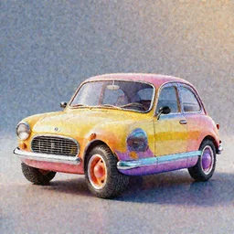 creative colorful car render