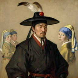 full character of a ancient chinese general with a feather hat, character design, painting by gaston bussiere, katsuya terada, nc wyeth, greg rutkowski, craig mullins, vermeer, frank frazetta, mucha, tom of finland, trending on artstation, jeffery catherine jones