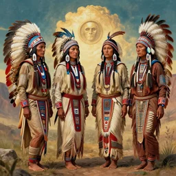 native american dreams, 4 k, intricate detailed, jaw dropping, gorgeous, surreal