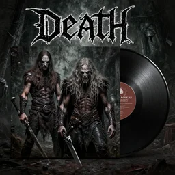 a cover of a death metal LP, highly detailed, art, dark and grungy, 4k, 8k, trending on artstation, style of dan mumford and Andrew Ferez