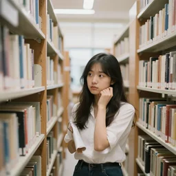 A librarian urging people to be quiet