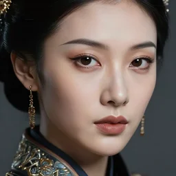 face of a chinese mistress, portrait, hyper realistic, fashionable, high detail, ultra detailed, smooth, sharp focus, concept art, science fiction, hd, by stalenhag, by bruce pennington