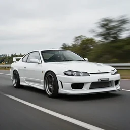 S15 Silvia Nissan 240sx facelift modern 2022 S14 S13 nismo spec 200sx R S16 driving on street