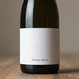 sake bottle label by nicolas delort