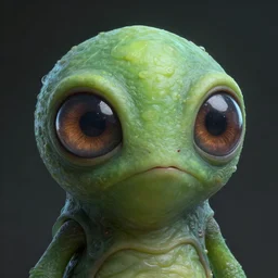 slimy alien monster, detailed eyes, cute, fantasy, intricate, highly detailed, digital painting, 4k, HDR, concept art, smooth, sharp focus, illustration, by Wayne Reynolds