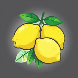 lemons and leaves vector, svg, 8 k