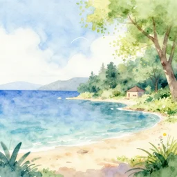 watercolor summer , 8k hd dof