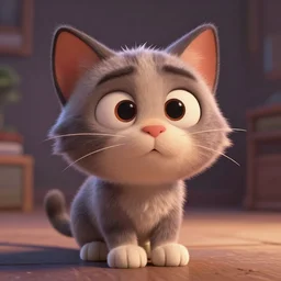 cat rendered in cgi animation