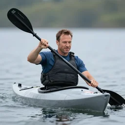 Michael Scott on a kayak