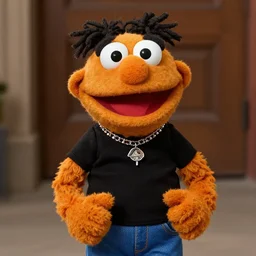 playboi carti as a muppet 4 k quality super realistic