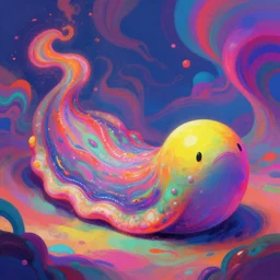 digital painting of mental slug trending on Artstation, psychedelic, surrealism, neon, 4K, UHD, vibrant colors