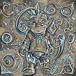 champion splashart of yordle made out of ice, coherent centric layout