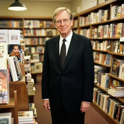 2 0 0 5 john lasseter of pixar is wearing a black suit and necktie standing in line at a bookstore