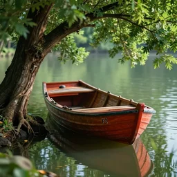 boat under a tree, extremely coherent, highly detailed, sharp focus, by wenjun lin, by alena aenami, very coherent symmetrical artwork, cinematic, hyper realism, high detail, octane render, unreal engine, 8 k, vibrant colors, smooth gradients, high contrast, depth of field, aperture f 1. 2