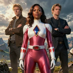 angela bassett is the leader mentor guide of the power rangers, by artgerm, greg rutkowski, james gurney