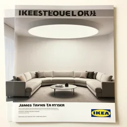 an ikea catalog ad for a living room designed by james turrell