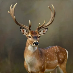 a beautiful painting of Gal Gadot as a deer, very detailed, 4K, epic , trending on artstation, hd, masterpiece