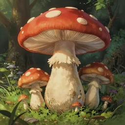 mushroom cat, desktop background, path traced, highly detailed, high quality, digital painting, by studio ghibli, lise deharme, alexander jansson, paul lehr, tim white, hans zatzka, george stubbs, louis wain, alphonse mucha, louis anquetin, theodore chasseriau, vittorio matteo corcos
