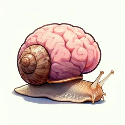 a snail with a very big brain