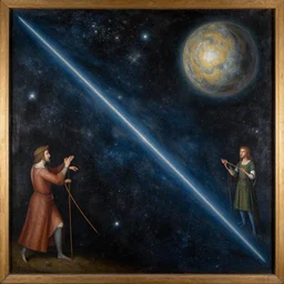 medieval painting of space