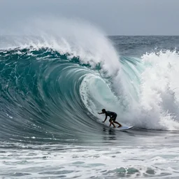 Banzai Pipeline Wave breaking made of corpses 4K, 8K HDR Photorealistic; by Zdzisław Beksiński; Ultra-Realistic 3d depth shading; ray traced light