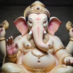 the hero seeks guidance from the massive ganesha god who has an inquisitive expression and ancient eastern old world styled clothing. trending on pixiv and artstation. an absurdly detailed watercolor painting - - cfg _ scale 2 0. 0