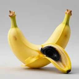 a banana but the inside is a black hole, photorealistic, photo, hyper detailed