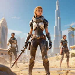 dubai in the style of horizon zero dawn, sharp focus, wide shot, trending on artstation, masterpiece, by greg rutkowski, by ross tran, by fenghua zhong, octane, soft render, ultrarealistic, colorful, cinematic
