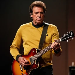 still from Star Trek with Johnny Cash playing a guitar