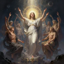 concept art for the final act of the universe seconds before love completed it in rapturous divine perfect unity!! religious! final victory of order over disorder!! final defeat of entropy! digital painting, artstation, smooth, sharp focus