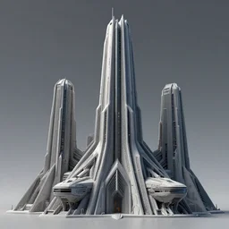 3 d sculpt of a minimalist brutalist cyberpunk scifi tower futurist angular art deco cathedral architecture evil gothic tron, warhmmer 4 0 k spaceship inspired by the matrix, lotr, star wars, ilm, beeple, star citizen halo, mass effect, starship troopers, elysium, the expanse, high tech industrial, artstation unreal