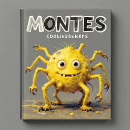 cover of a book about cooking monsters, yellow, spindly