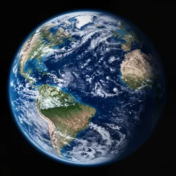 Earth if there was no land, only oceans, photograph from a satellite, 8k, high resolution, cinematic lighting,