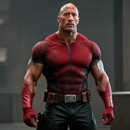 dwayne johnson as red hood, movie still