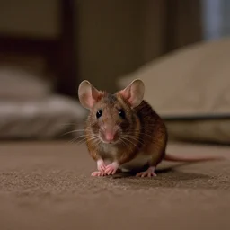 a still from the movie mousehunt of the mouse in his bedroom