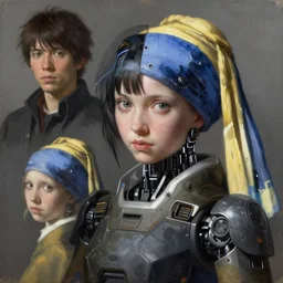 full character portrait max mad cyberpunk, half - robot solider girl character design, final fantasy face, painting by gaston bussiere, katsuya terada, nc wyeth, greg rutkowski, craig mullins, vermeer, trending on artstation, jeffery catherine jones