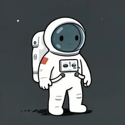 an astronaut with a jet pack, cartoon drawing by tom gauld