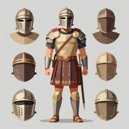roman centurion game assets highly detailed vector