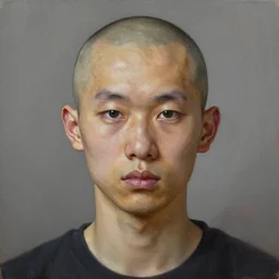 bald chinese boy, oil painting, artgerm, portrait, highly detailed, artstation