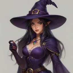 portrait of cute attractive sexy witch, highly detailed, digital painting, artstation, concept art, sharp focus, illustration, hearthstone, art by greg rutkowski