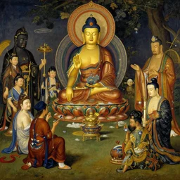 space, buddhism, taoism, painting by greg rutkowski, j. c. leyendecker, artgerm