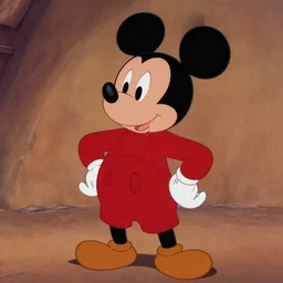 Medium shot of a typical character in the style of Walt Disney