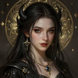 beautiful young necromancer - joy, closeup, d & d, fantasy, intricate, elegant, highly detailed, digital painting, artstation, concept art, matte, sharp focus, illustration, art by artgerm and greg rutkowski and alphonse mucha