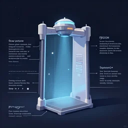 A diagram of a teleportation machine