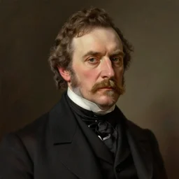 portrait of a middle aged victorian gentleman, suit and waistcoat, male, detailed face, victorian, highly detailed, cinematic lighting, digital art painting by greg rutkowski