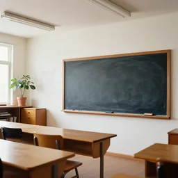 a interior design of a home by frank lloyd wright, classroom setting, chalkboard, craig mullins