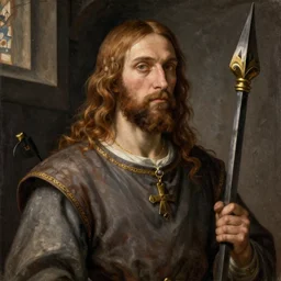 The Jotun, medievalist painting, quattrocento style, by John Everett Millais