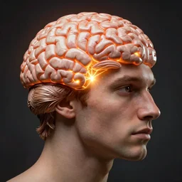 man using all of his brain