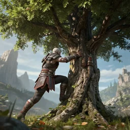 a man transforming into a tree, still from god of war, unreal engine 4 k, trending on artstation